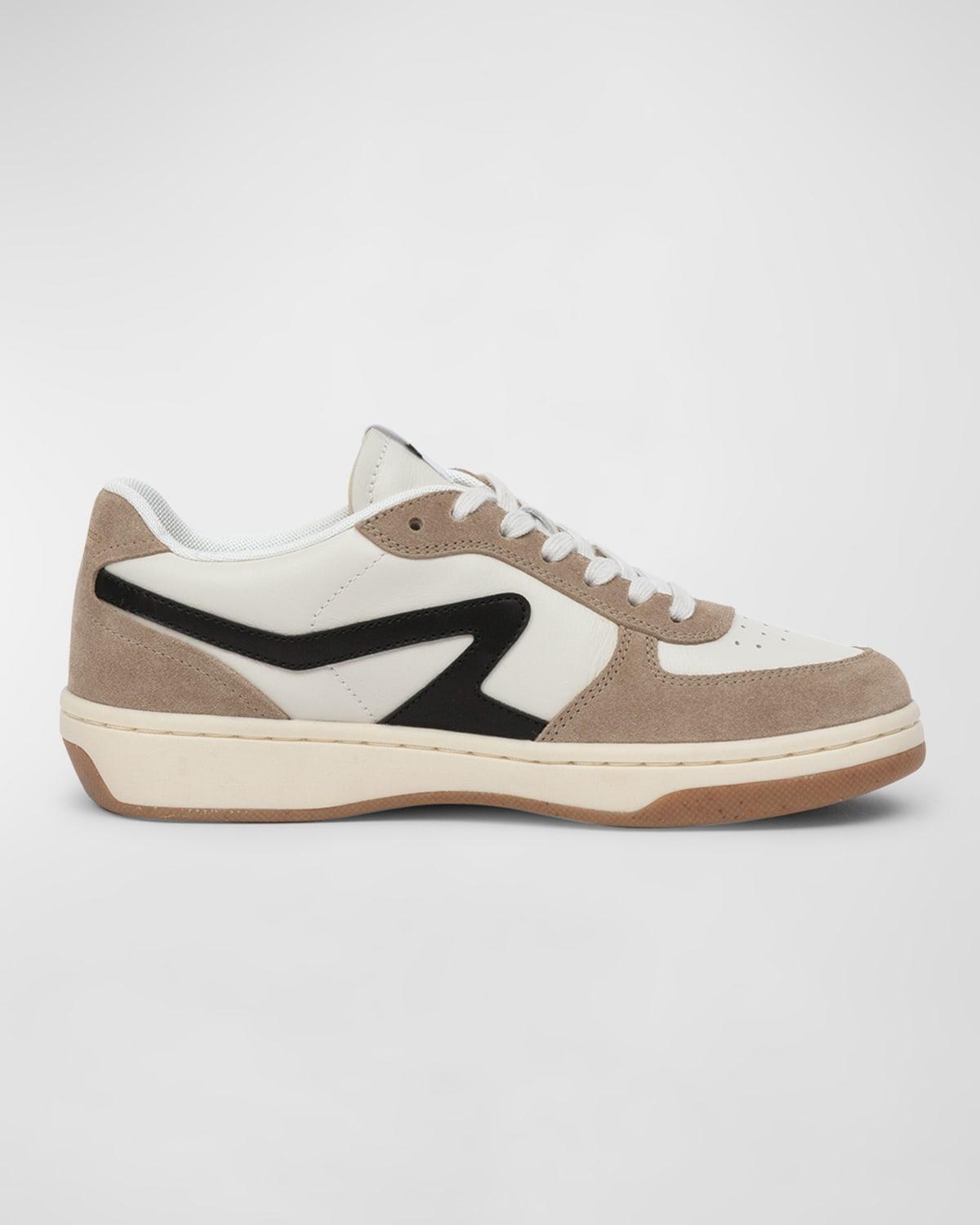 Retro Colorblock Low-Top Court Sneakers Product Image