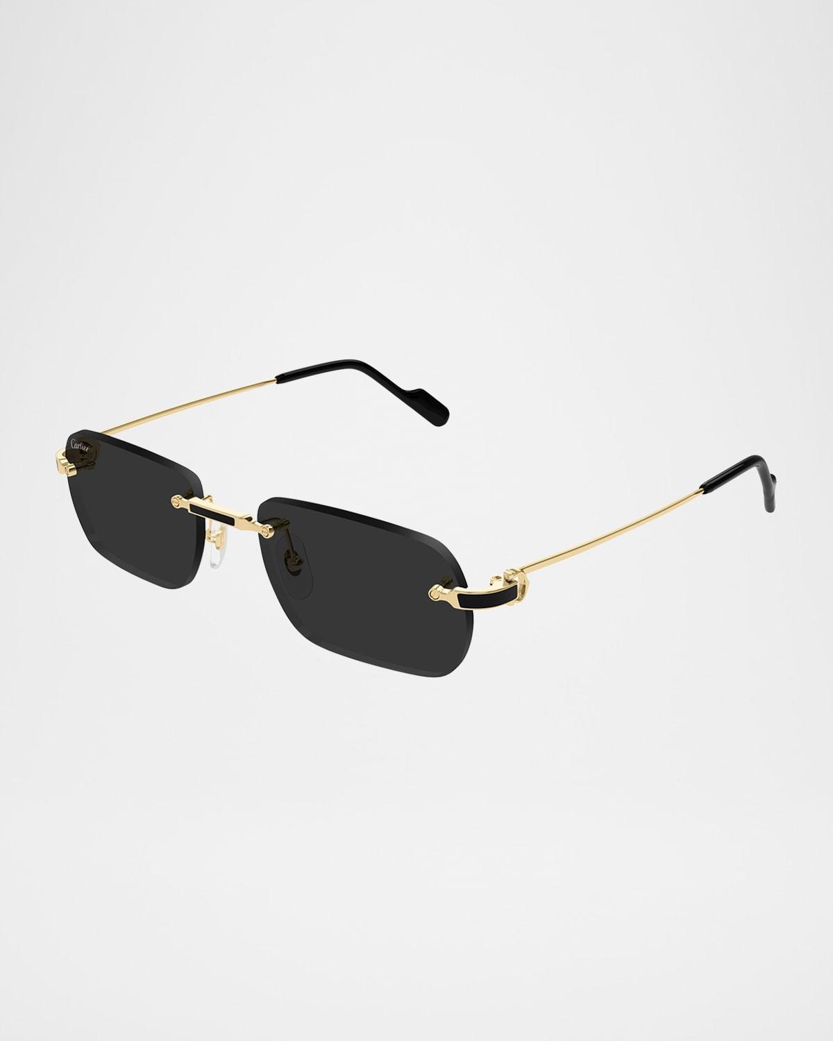 Men's Nylon and Metal Oval Sunglasses Product Image