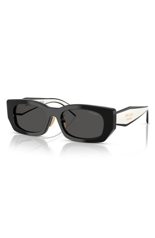 PRADA 53mm Pillow Sunglasses In Black Product Image