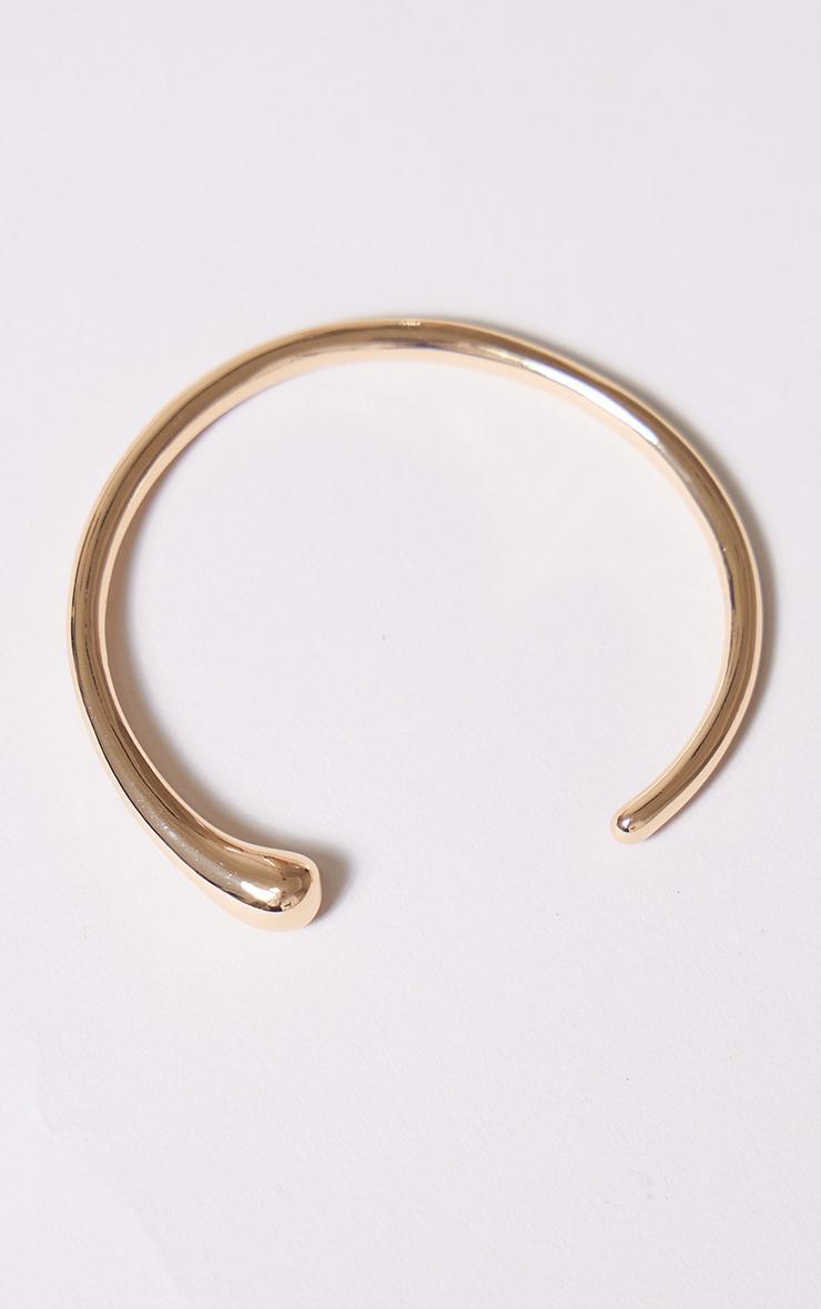 Gold Simple Smooth Curve Bangle Product Image