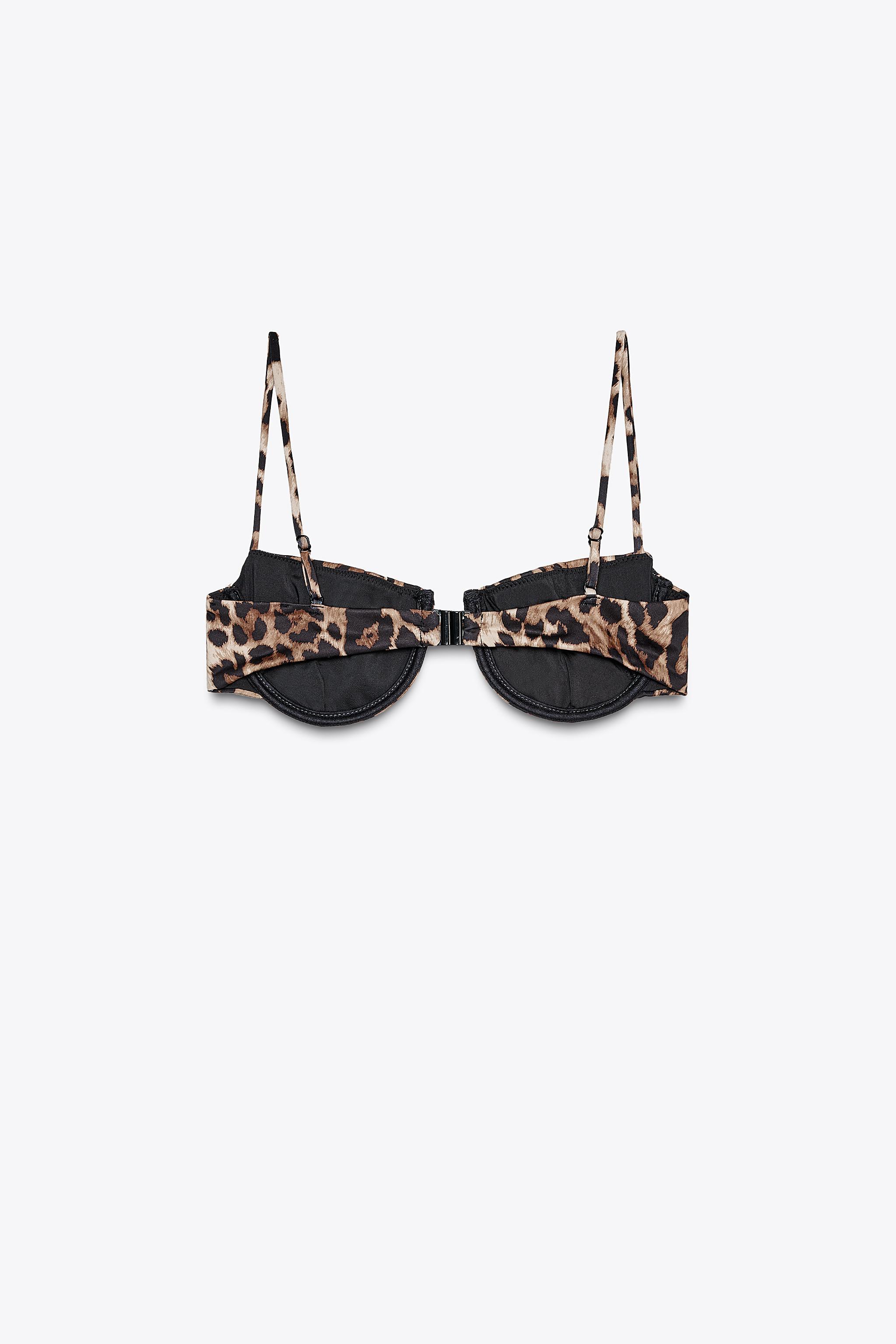 ANIMAL PRINT UNDERWIRE BIKINI TOP Product Image