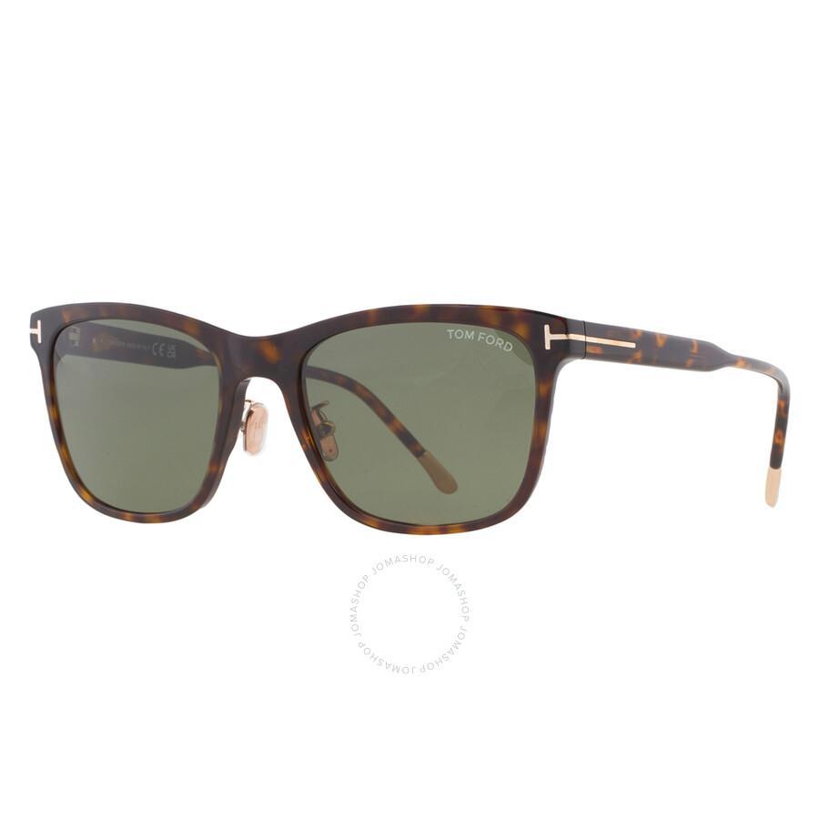 TOM FORD Green Rectangular Men's Sunglasses Ft0955-d 52n 57 Product Image