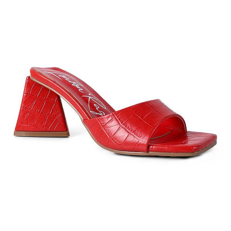 London Rag Trinity Triangle Block Heel Womens Sandals Product Image