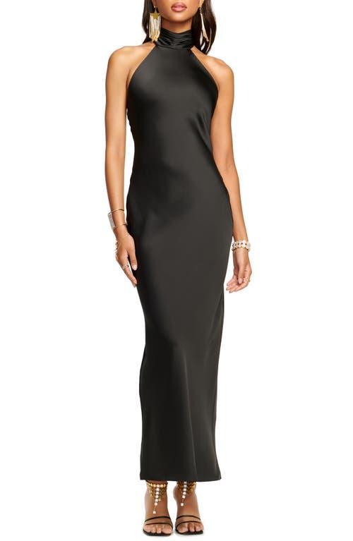 Tatiana Low-Cut Halter Column Gown Product Image