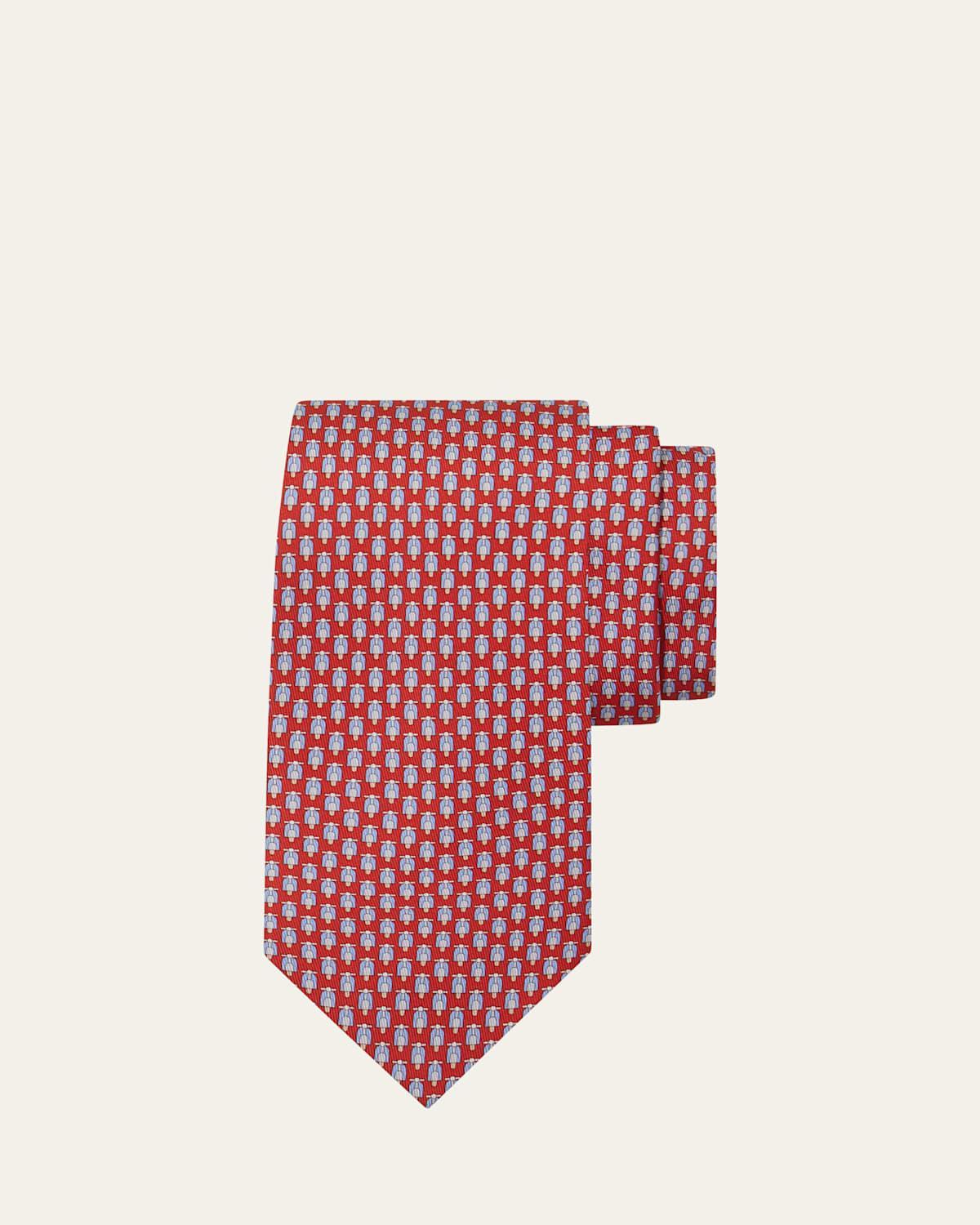 Mens Scooter-Print Silk Tie Product Image