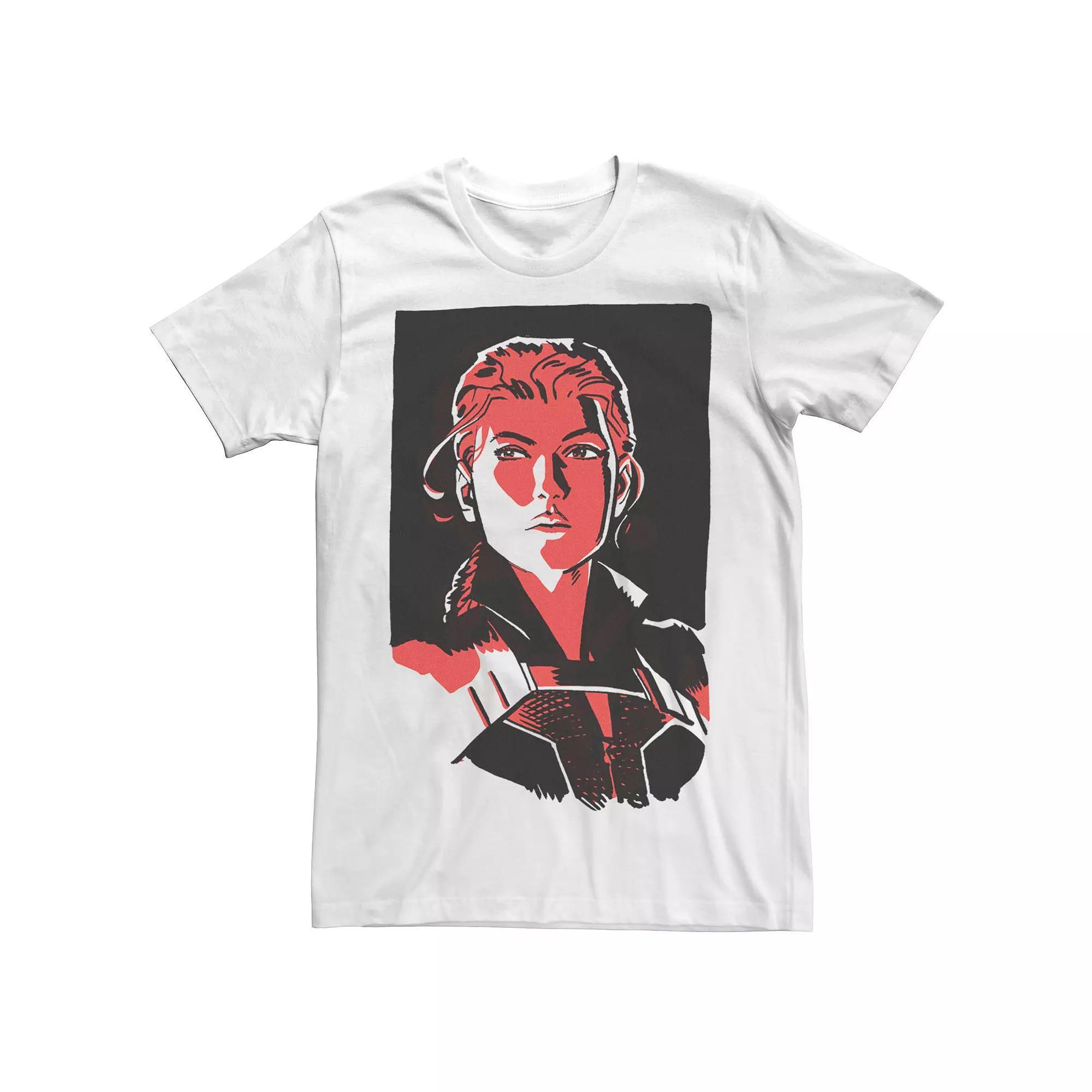 Men's Marvel Black Widow Red Hue Portrait Tee, Size: Large, White Product Image