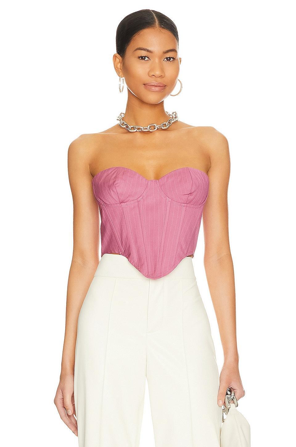 Pin Stripe Bustier Top Bardot Product Image