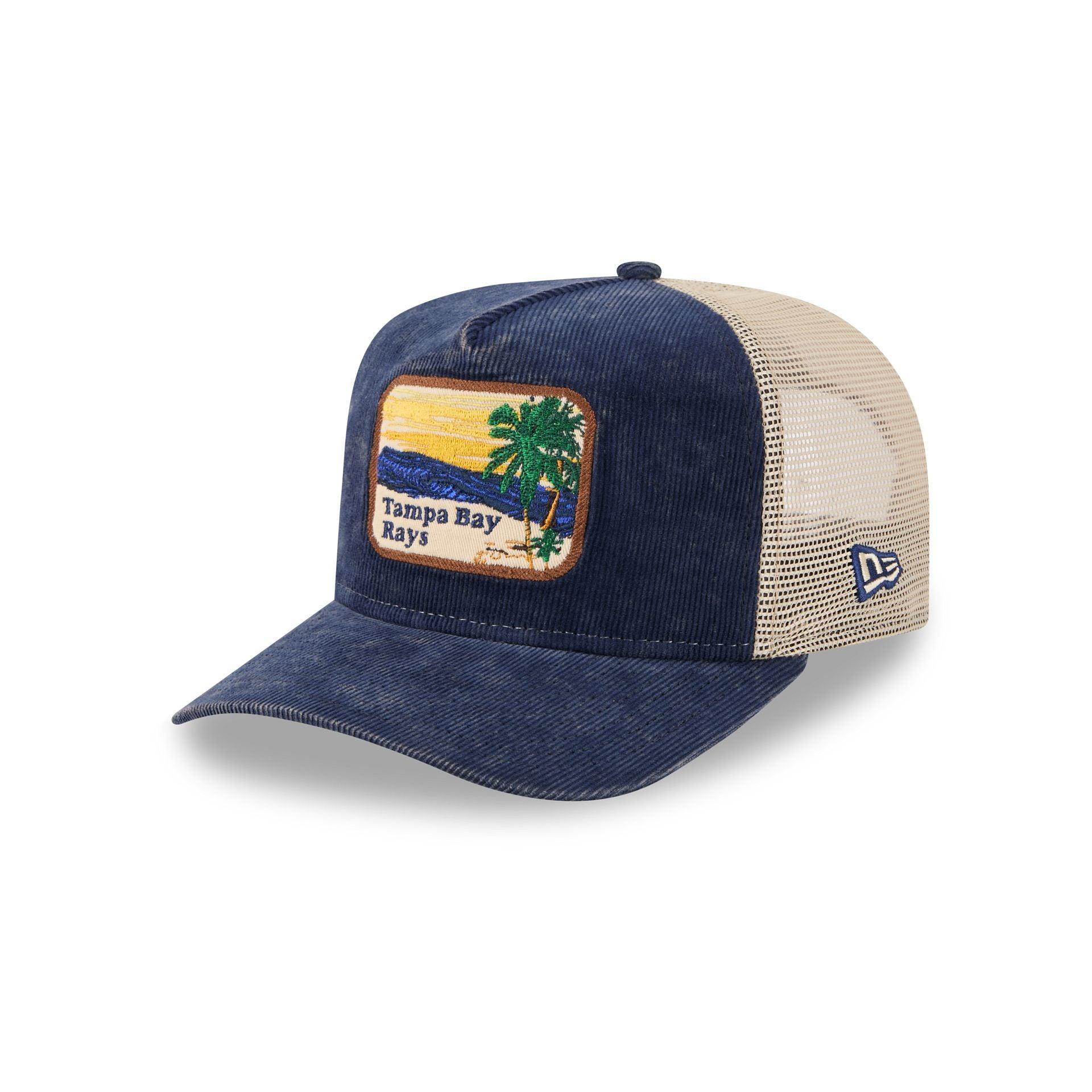 Tampa Bay Rays Vintage Landscape 9FIFTY A-Frame Trucker Hat Male Product Image