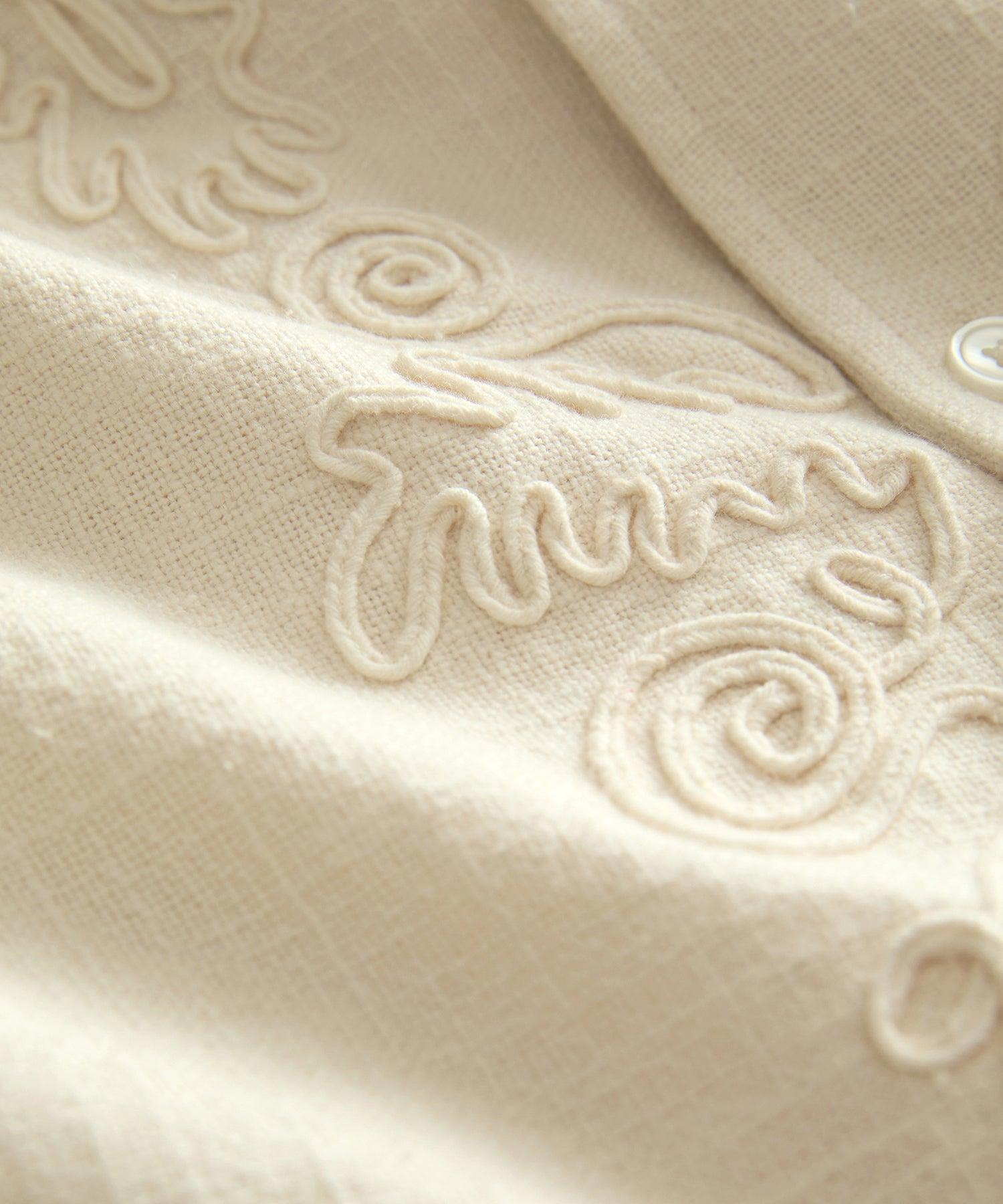 Cropped Cotton Camp Collar Shirt Product Image