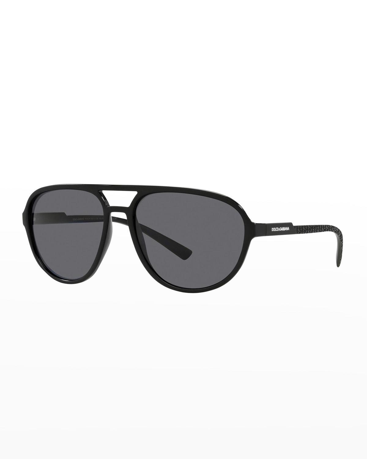 Dolce&Gabbana Mens Polarized Sunglasses, DG6150 60 - MATTE BLACK Product Image