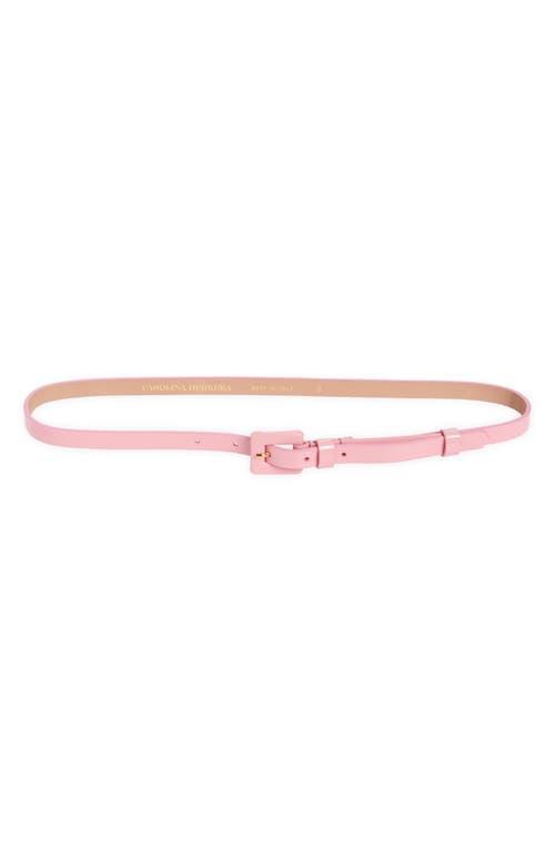 CAROLINA HERRERA '90s Patent Leather Belt In Slipper Pink Product Image