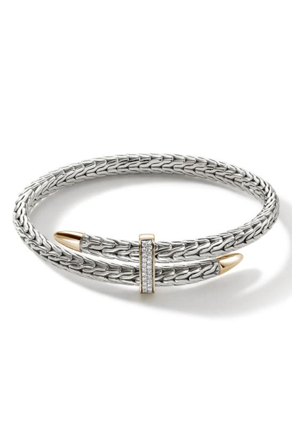 JOHN HARDY Spear Pav Flex Cuff In Silver And 14k Yellow Gold Product Image