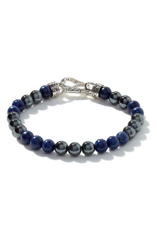 Mens Asli Collection Classic Multi-Stone & Sterling Silver Beaded Bracelet Product Image