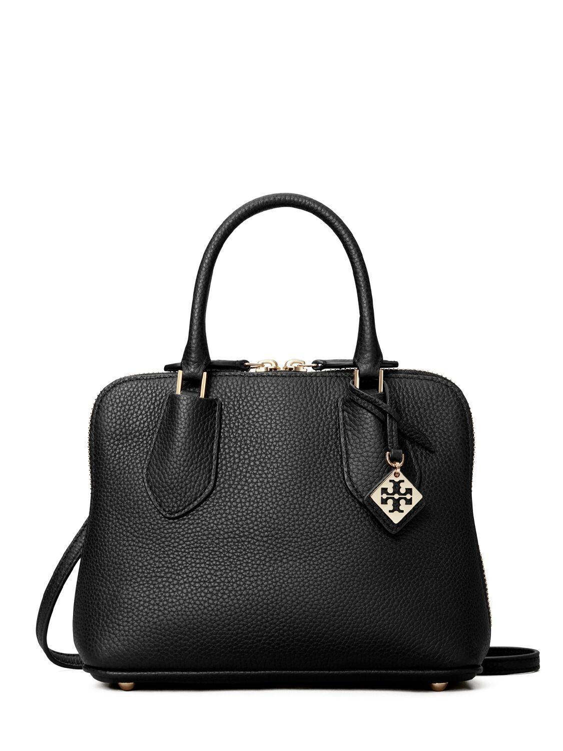 Mini Pebbled Leather Swing Bag In Black Product Image