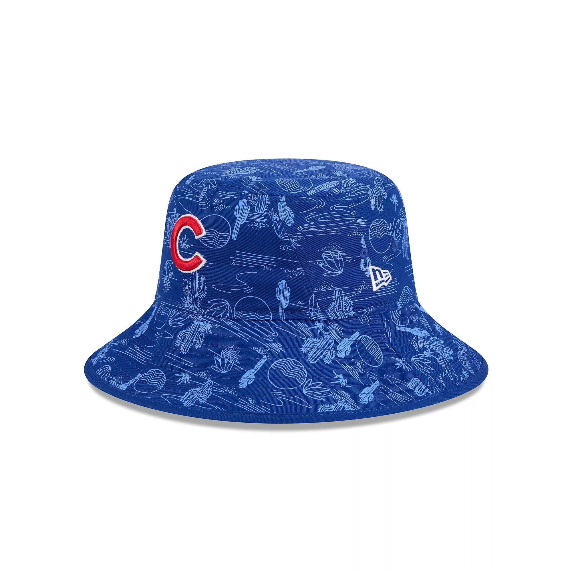 Men's New Era  Royal Chicago Cubs 2025 Spring Training All Over Print Bucket Hat, Size: Small/Medium, Blue Product Image