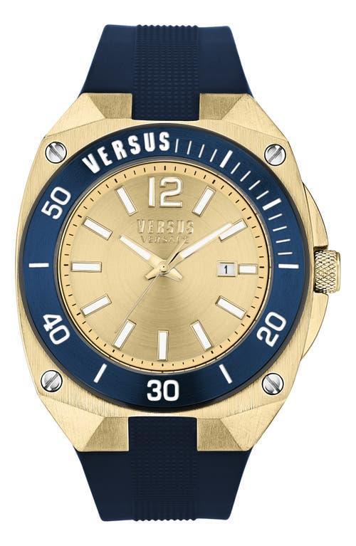 Versace Versus Versace Mens Versus Reaction Analog Blue Silicone Strap Watch Product Image