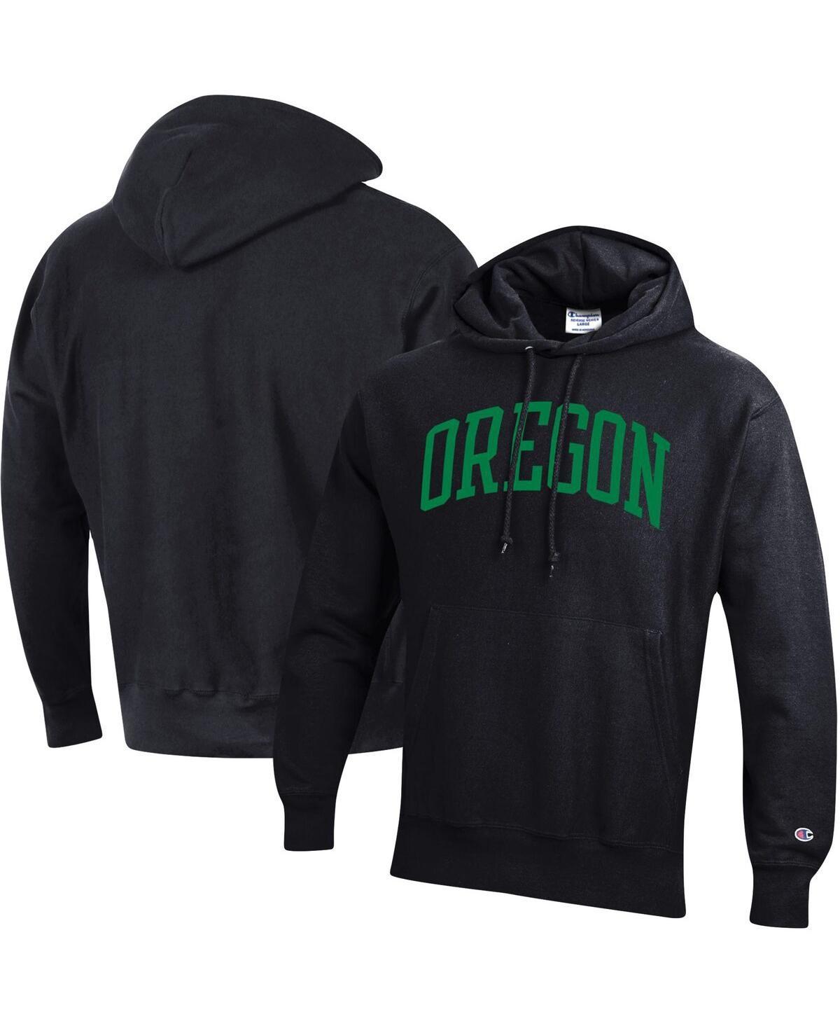 Mens Champion Black Oregon Ducks Team Arch Reverse Weave Pullover Hoodie Product Image