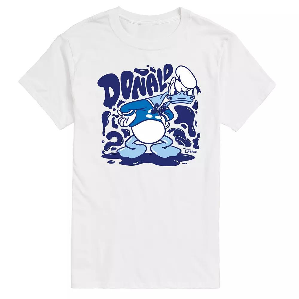 Disney's Donald Duck Big & Tall Drip Graphic Tee, Men's, Size: XL Tall, White Product Image