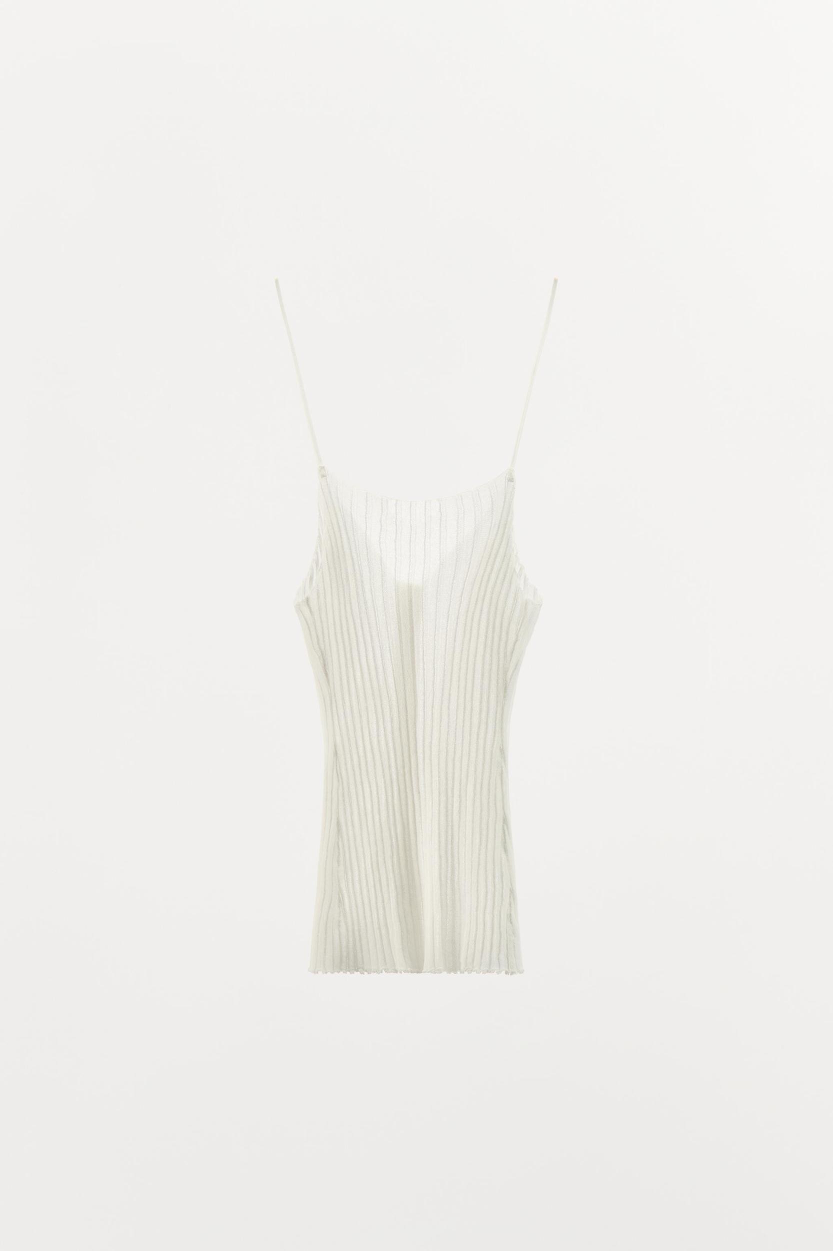 PLEATED FINE KNIT TOP Product Image