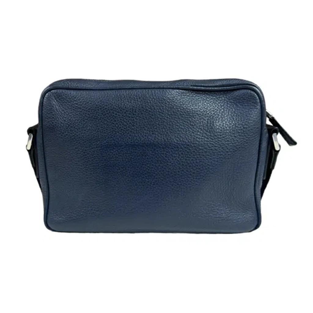 Saffiano Navy Leather Shoulder Bag () Product Image