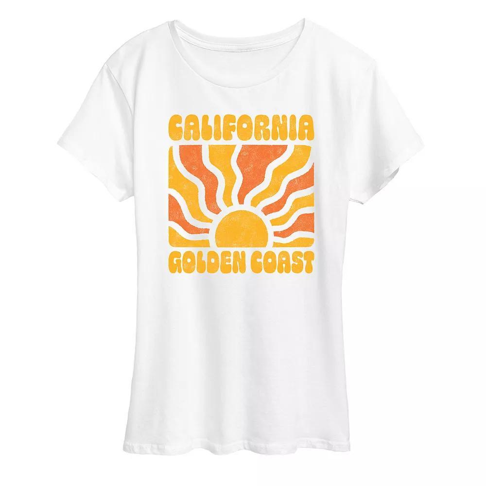 Women's California Golden Coast Graphic Tee, Size: XXL, White Product Image