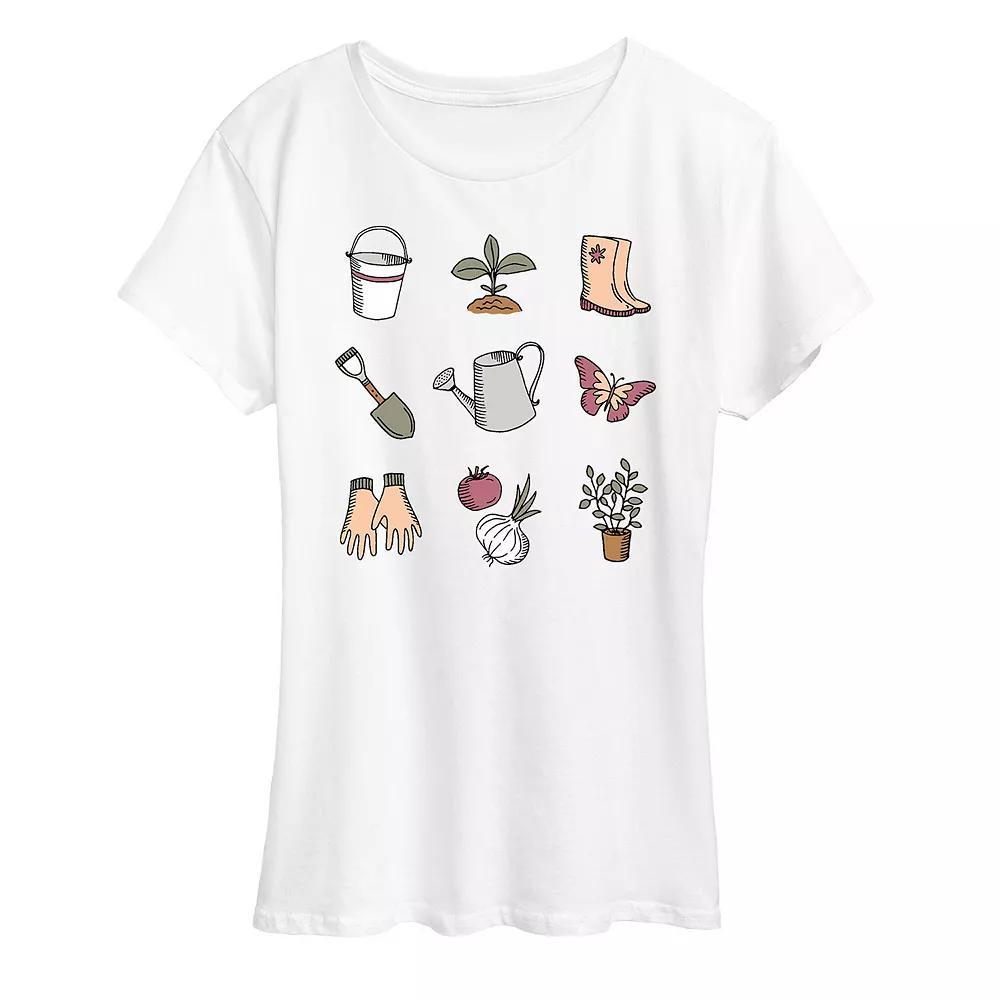 Women's Gardening Grid Graphic Tee,  Product Image