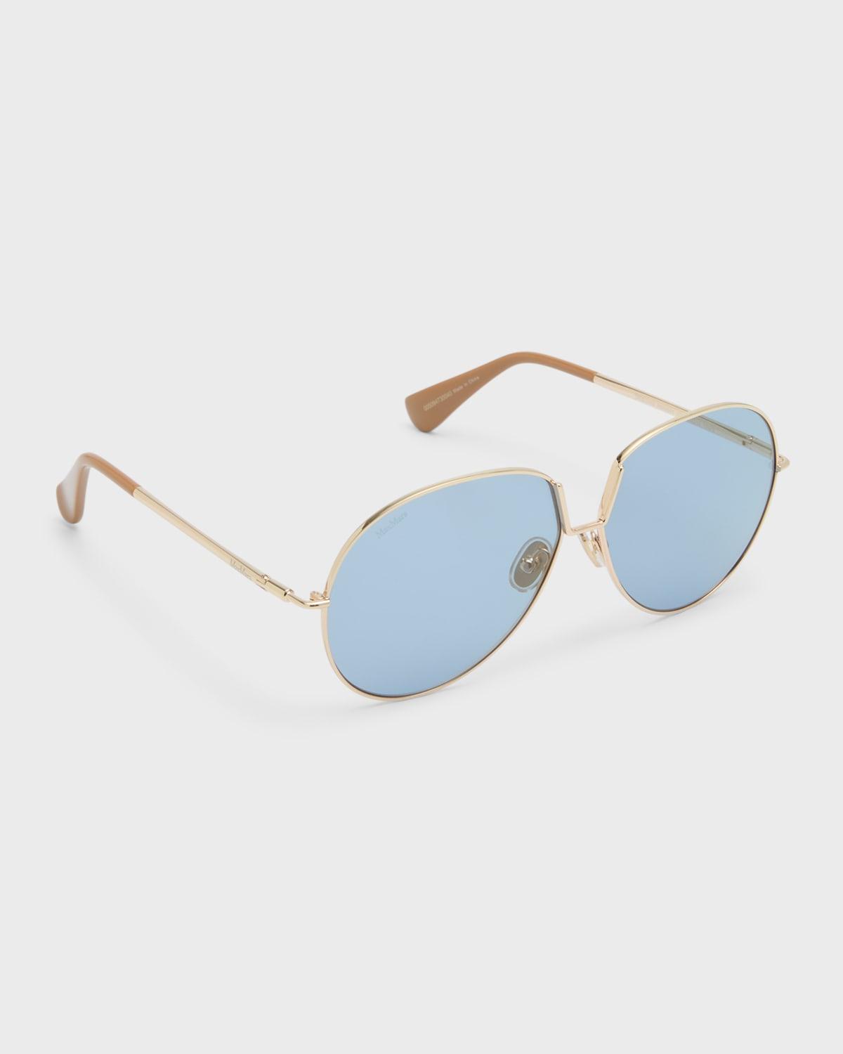 MaxMara Womens Design8 60mm Mirrored Aviator Sunglasses Product Image