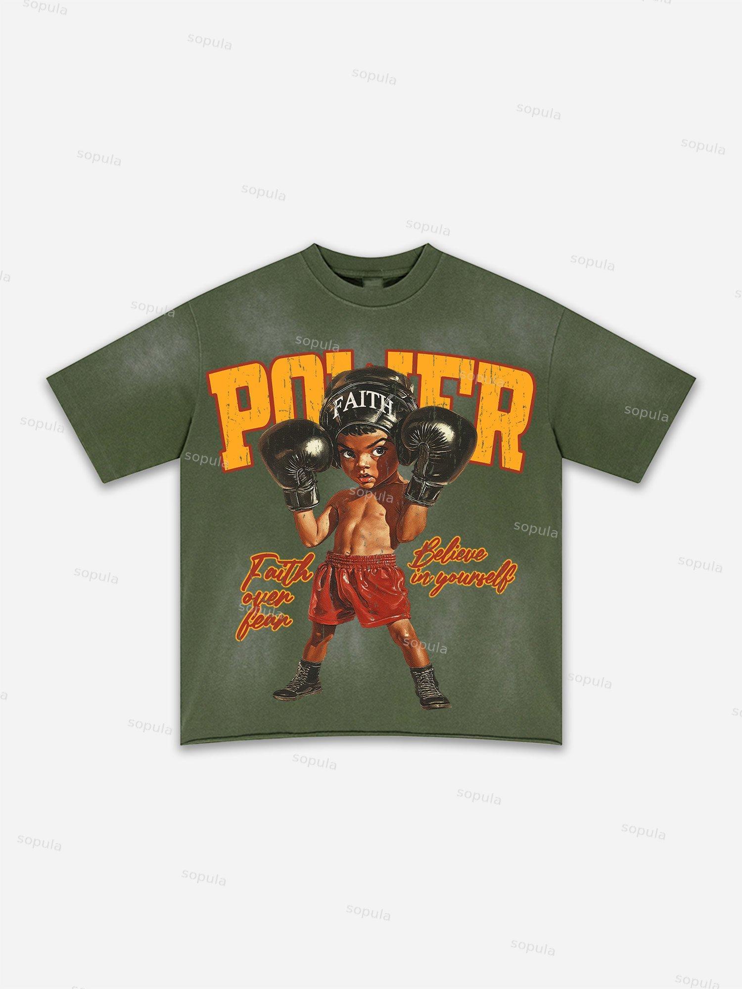 Street Goals Lip Braces Make Vintage Printed Graphic Washed T-shirt Product Image