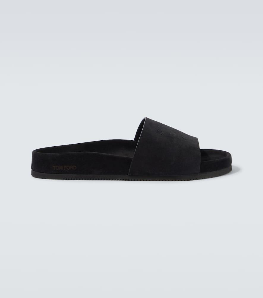 TOM FORD Harris Suede Slides In Black Product Image