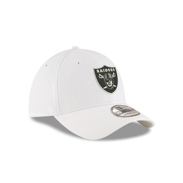 Las Vegas Raiders White Team Classic 39THIRTY Stretch Fit Hat Male Product Image