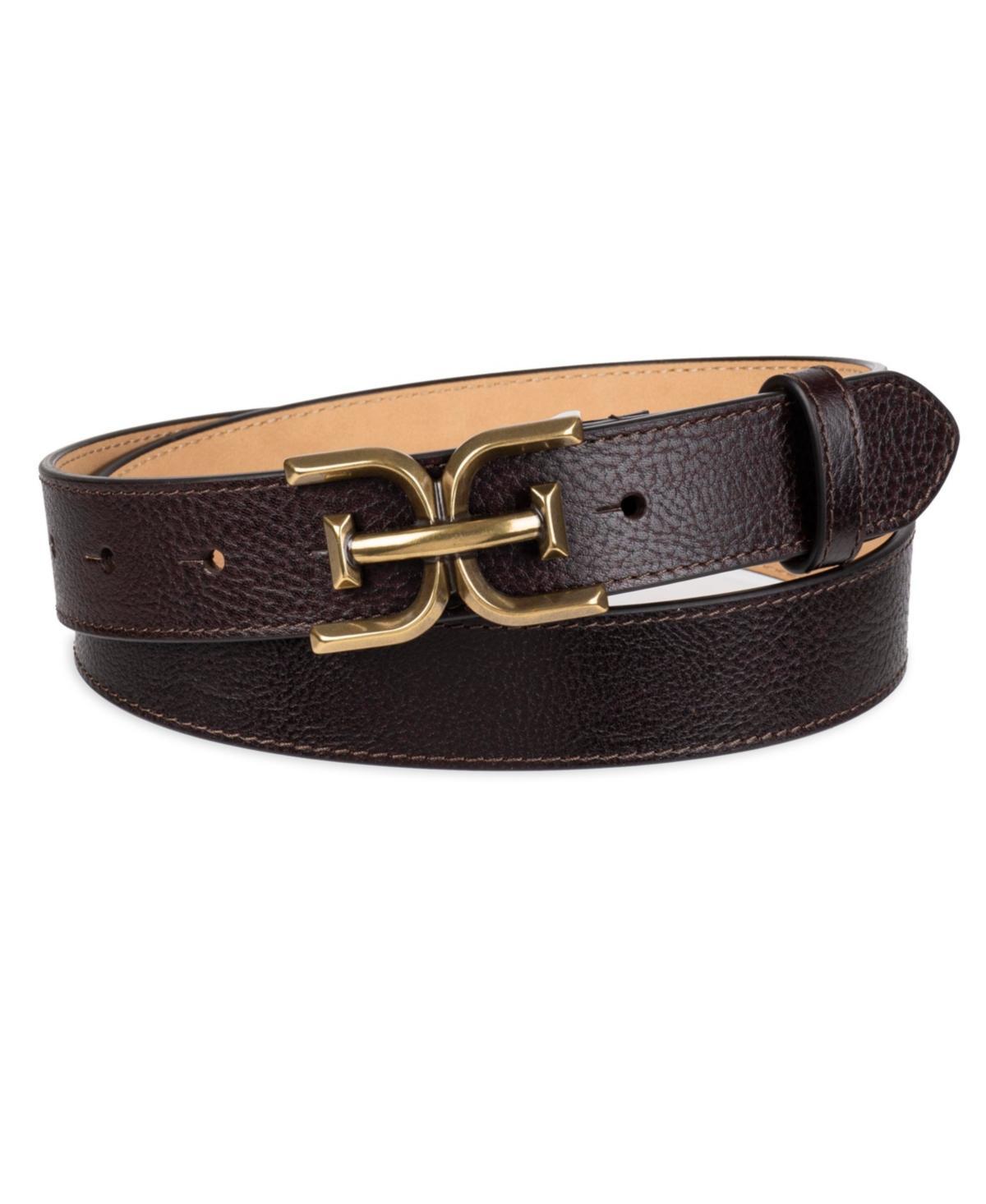 Sam Edelman Womens Slim Double-e Plaque Buckle Belt Product Image