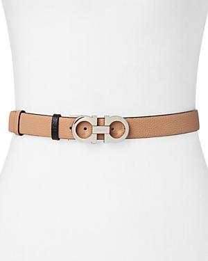 Salvatore Ferragamo Womens Skinny Gancini Belt Product Image