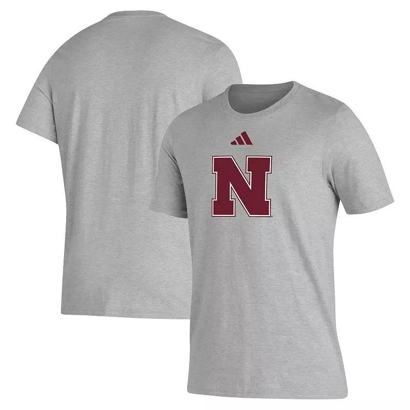 Men's adidas Gray Nebraska Huskers Primary Locker Logo Pre-Game AEROREADY T-Shirt, Size: XL, Grey Product Image