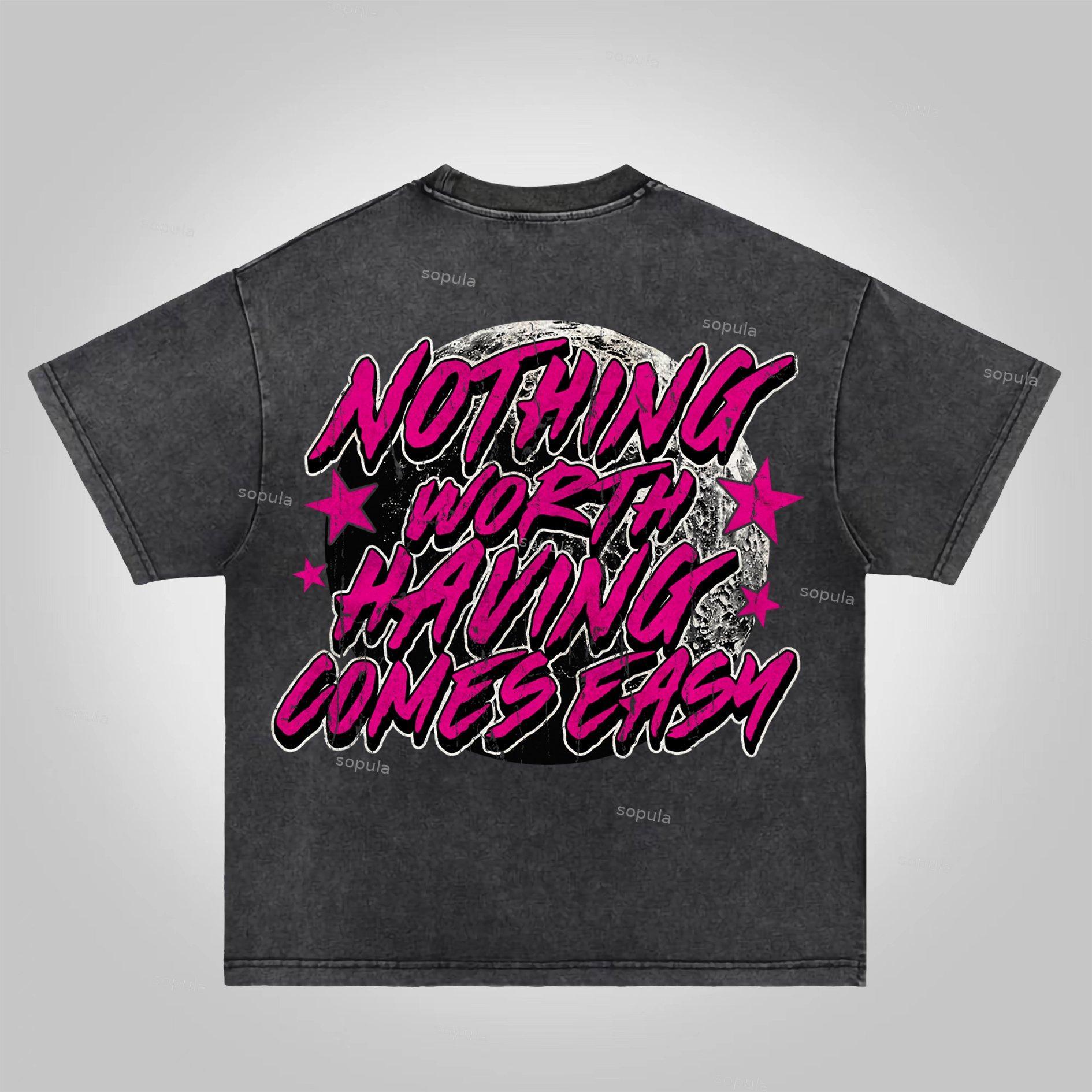 Sopula Studio Flame Skeleton Earth Print Washed T-Shirt Product Image