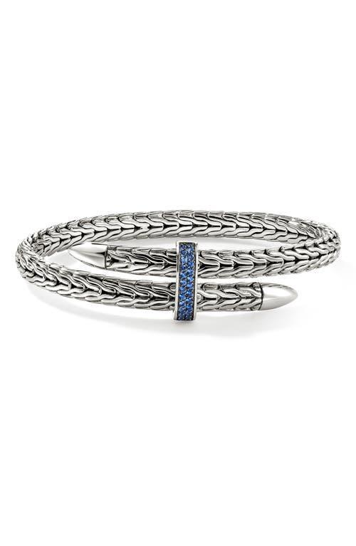 JOHN HARDY Spear Silver Bypass Bracelet In Silver/black Product Image