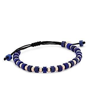 Alberto Milani Mens 18K Rose Gold & Lapis Beaded Bracelet Product Image