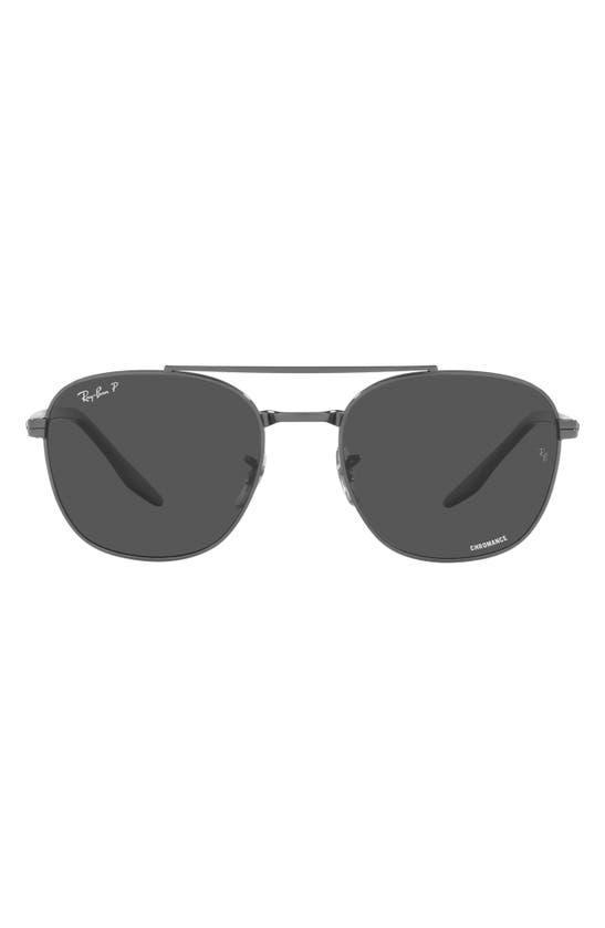 RAY BAN 55mm Polarized Square Sunglasses In Gunmetal Product Image