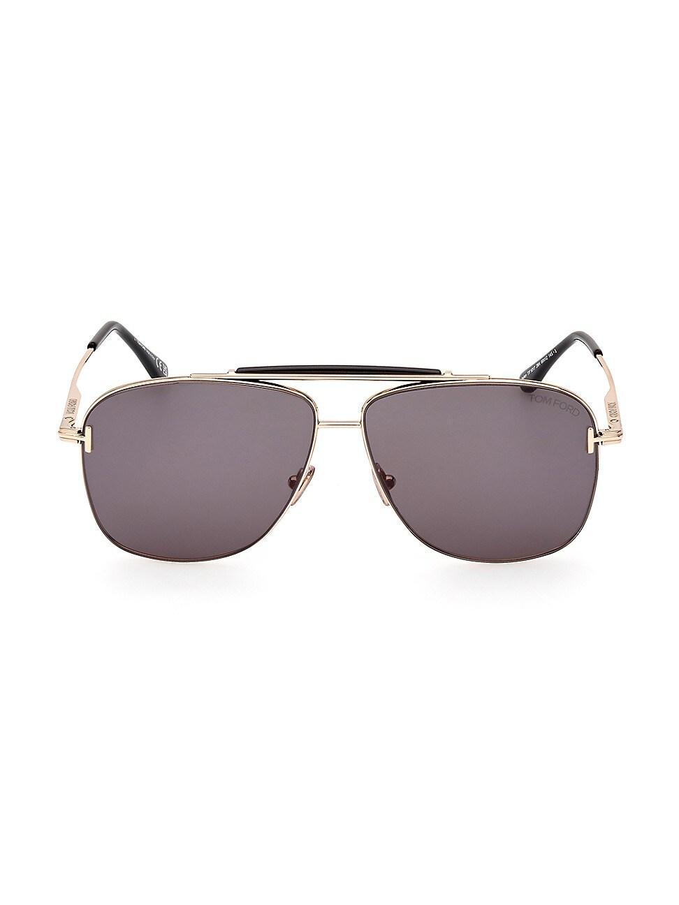 Mens Jaden T Logo Metal Aviator Sunglasses Product Image