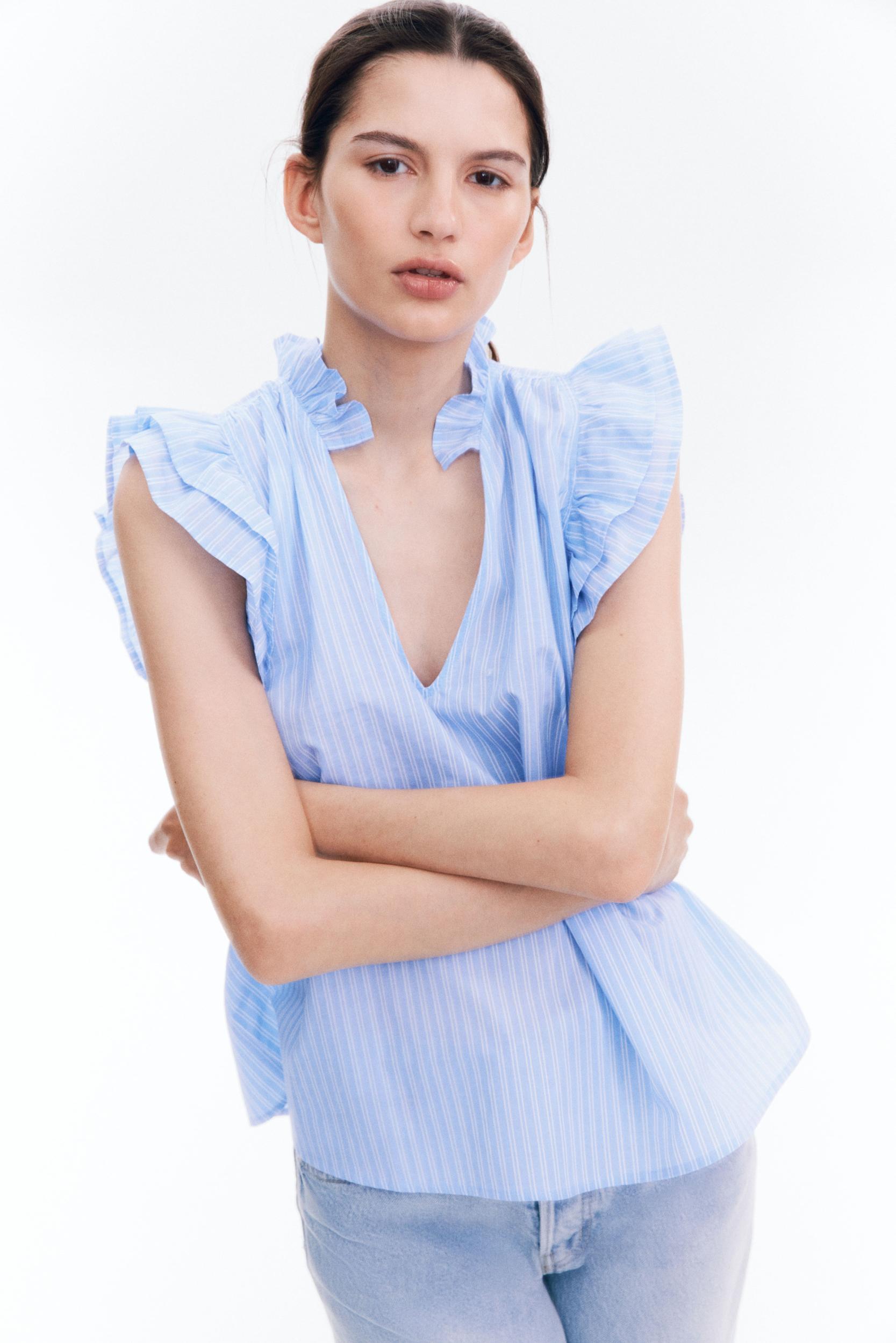 Ruffle-Trimmed Blouse Product Image