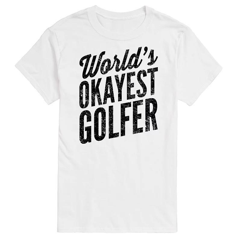 Big & Tall Worlds Okayest Golfer Graphic Tee, Mens Product Image