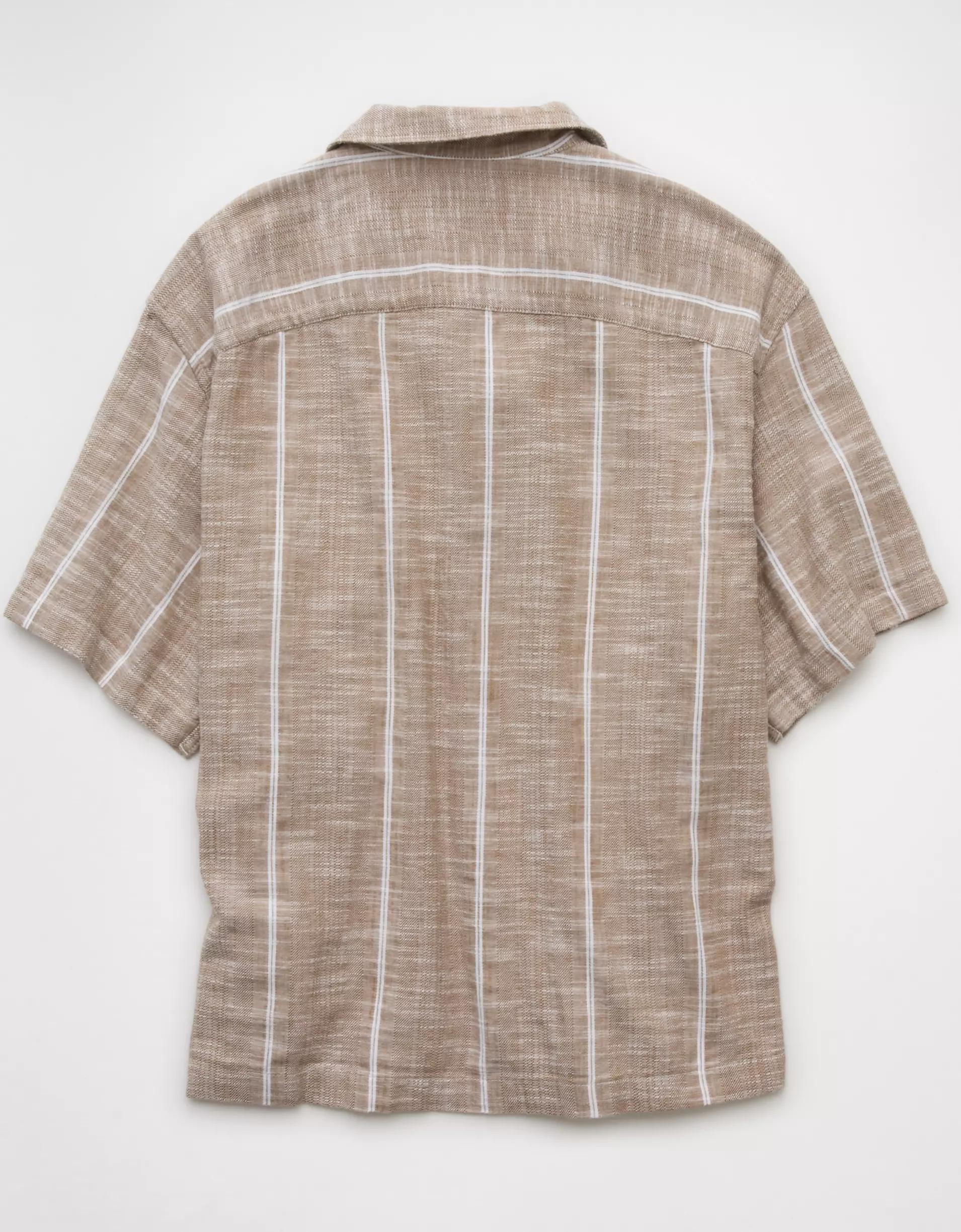 AE Poolside Striped Button-Up Shirt Product Image