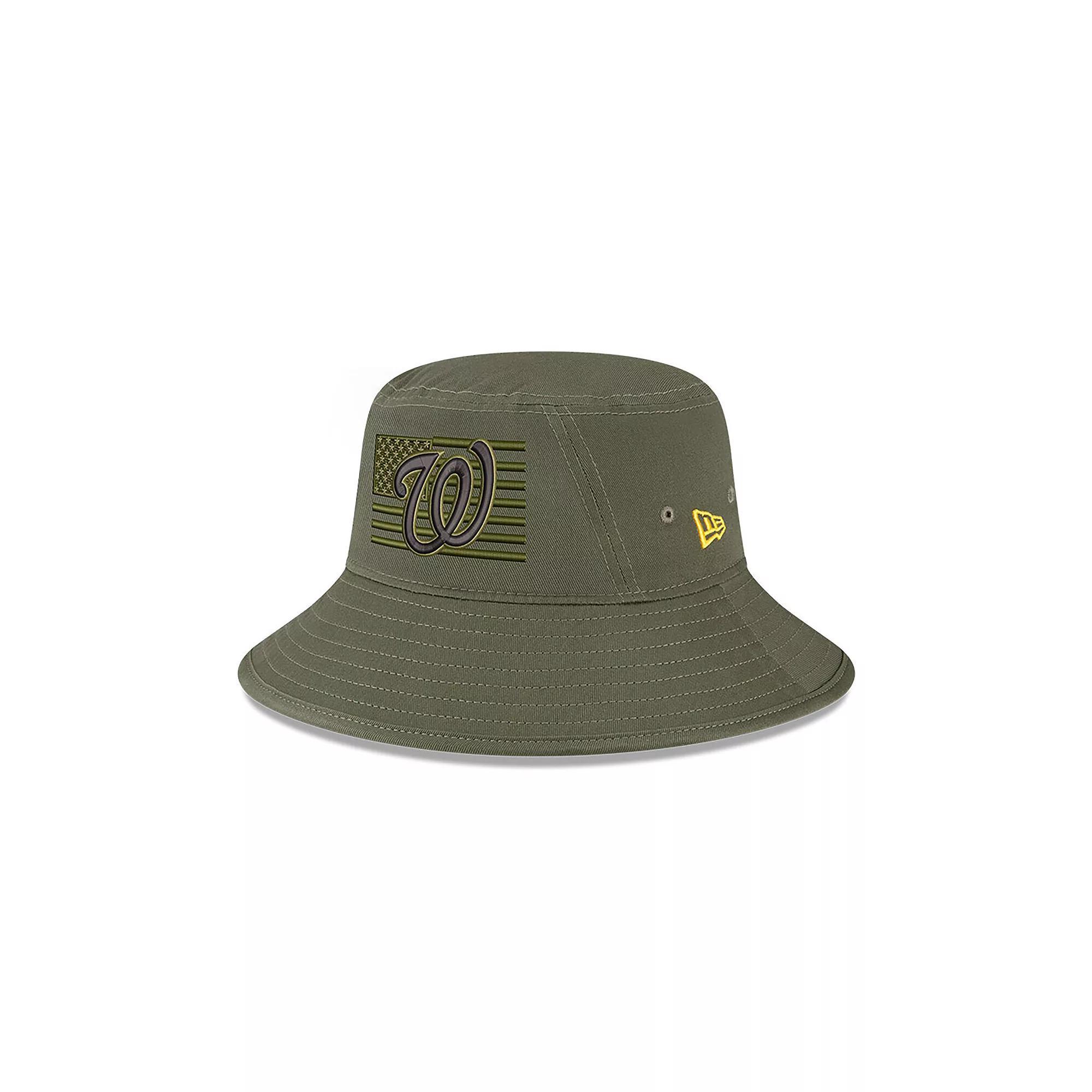 Men's New Era  Green Washington Nationals 2023 Armed Forces Day Bucket Hat, Size: Small/Medium Product Image