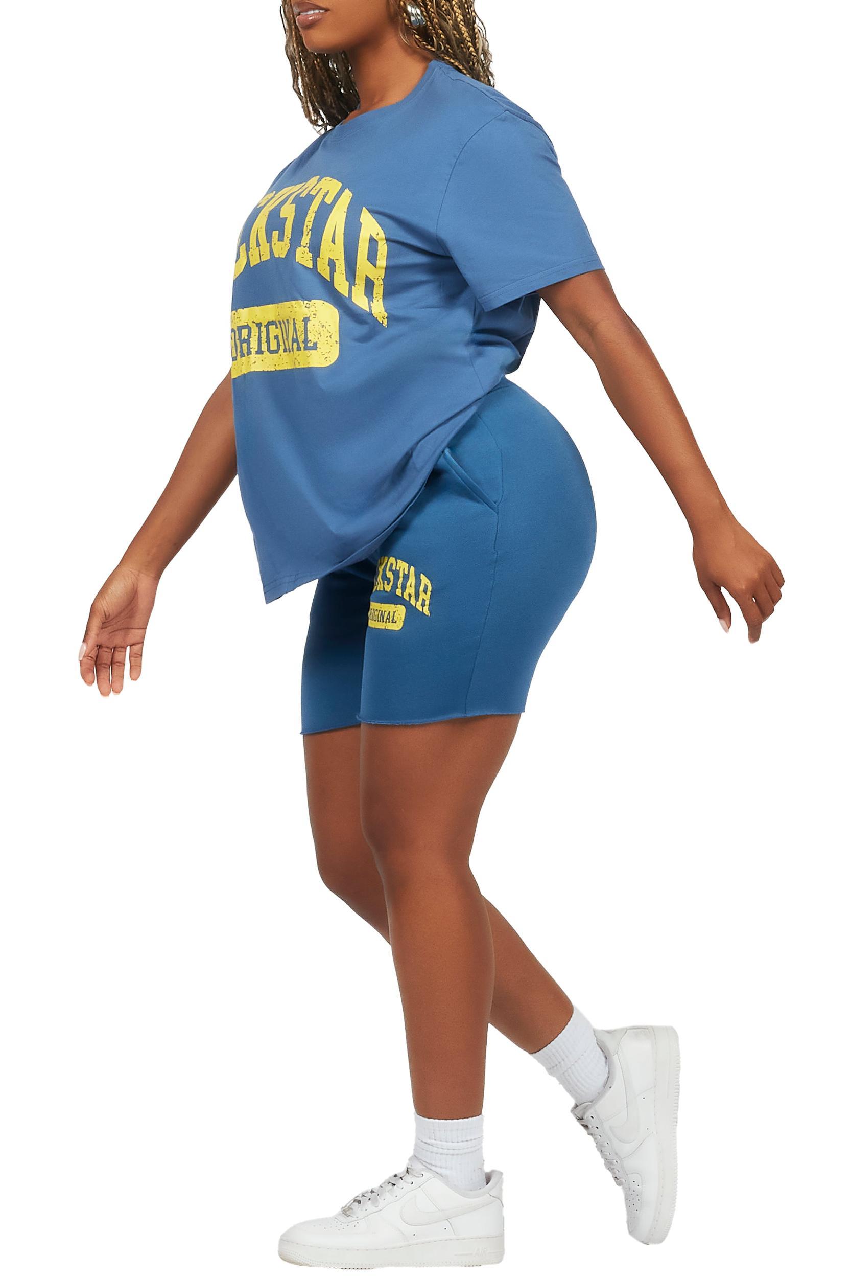 Javonuna Navy T-Shirt Short Set Female Product Image