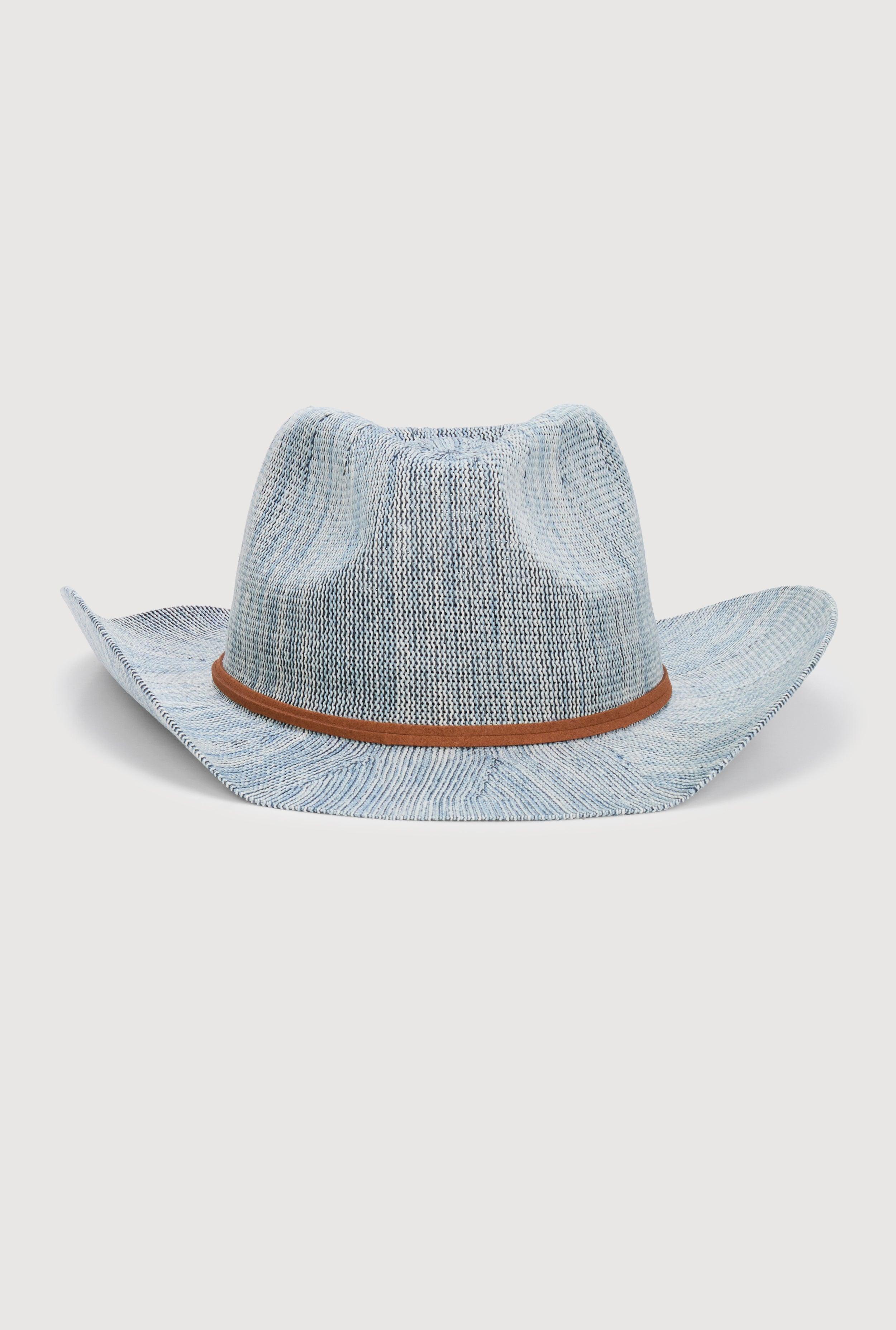 Faux Suede Trim Pinch Front Cowboy Hat Female Product Image