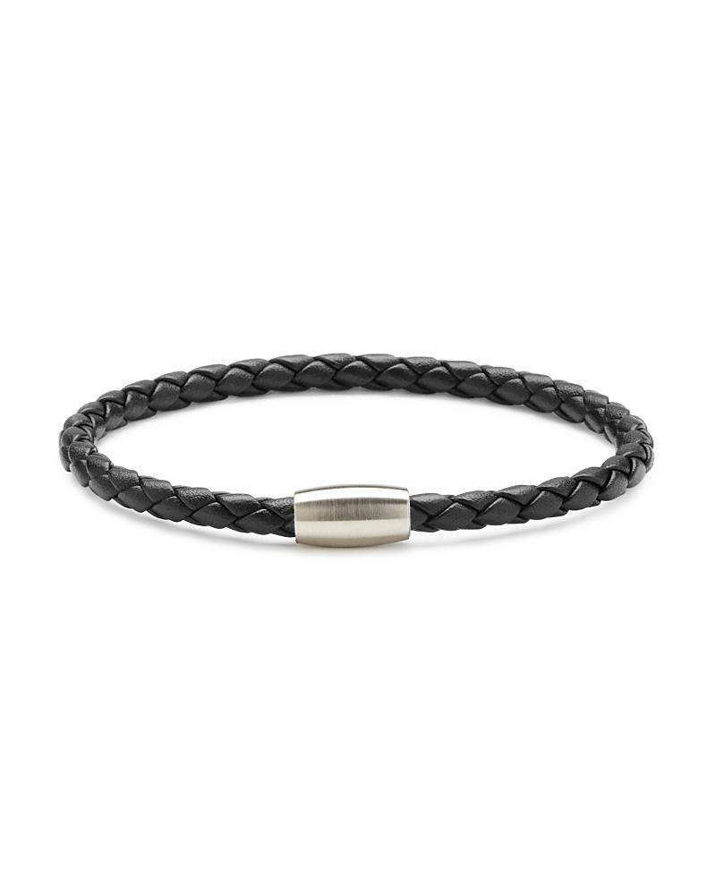 Mens Magnetic Woven Leather Bracelet Product Image