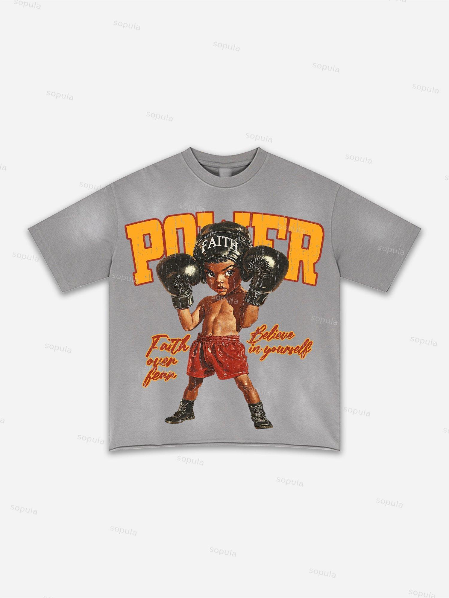 Street Goals Lip Braces Make Vintage Printed Graphic Washed T-shirt Product Image