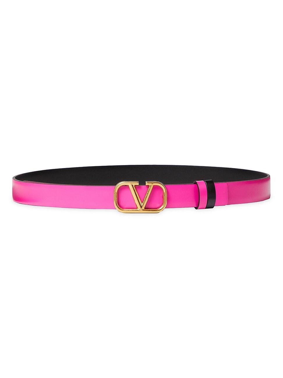 Womens Reversible VLogo Signature Belt in Glossy Calfskin 20MM Product Image