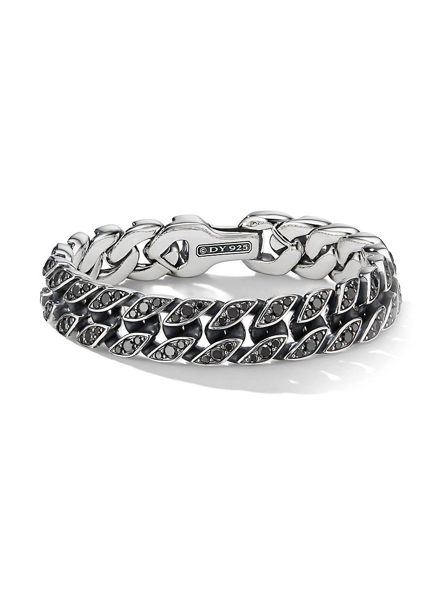 Mens Curb Chain Bracelet in Sterling Silver Product Image