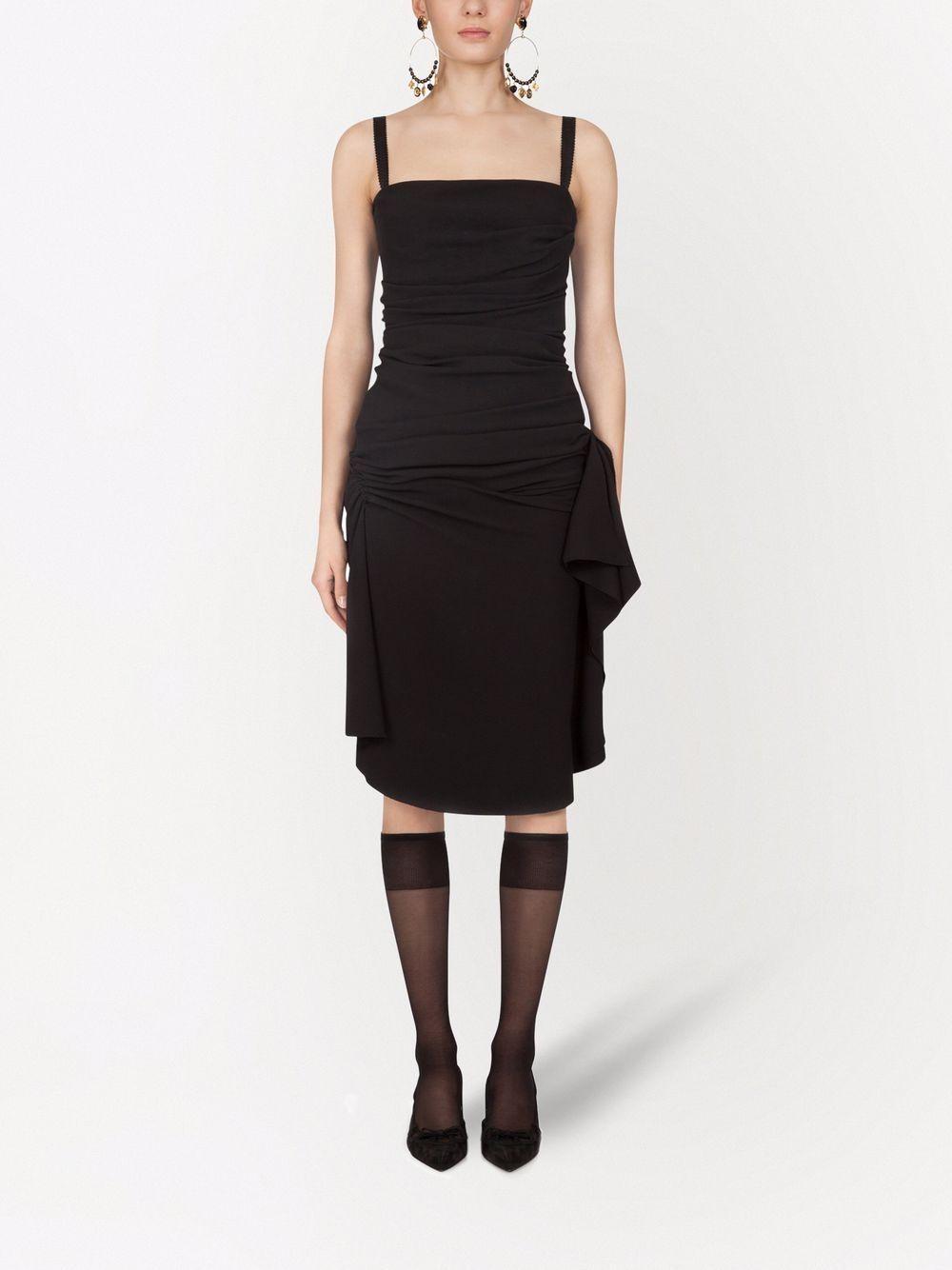 DOLCE & GABBANA Draped Detail Dress In Black Product Image