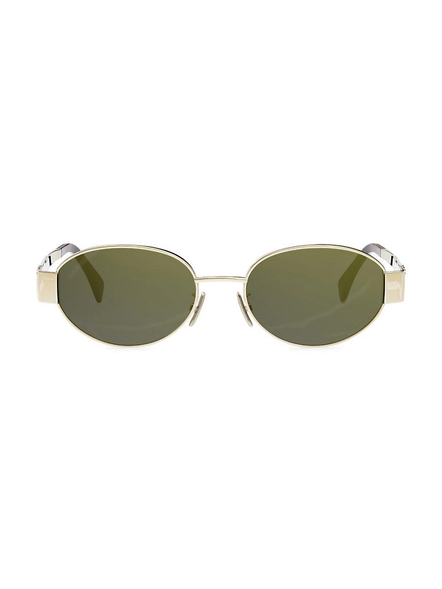 Mens Triomphe Metal Oval Sunglasses Product Image